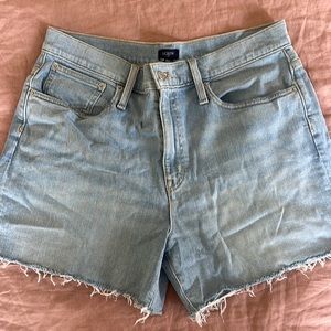 J Crew light wash denim shorts NWT